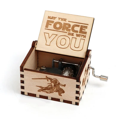 star wars-wood Прямая, музыкальная шкатулка Cajas Mecanicas De Madera, Игра престолов, деревянная музыкальная шкатулка для рождества, подарок на день рождения - Цвет: star wars-wood