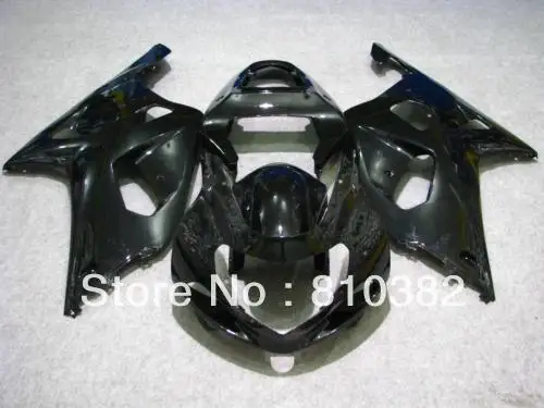 Custom Fairing kit for GSXR600 750 01 02 03 GSXR 600 GSX-R750 K1 2003 2001 2002 all gloss black Fairings set SM45 | Автомобили и