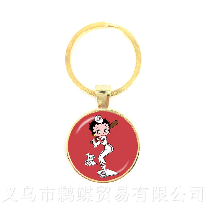 2018 Милая Романтика серия Betty Boop узор 25 мм круглые стеклянные кабошоны ручной