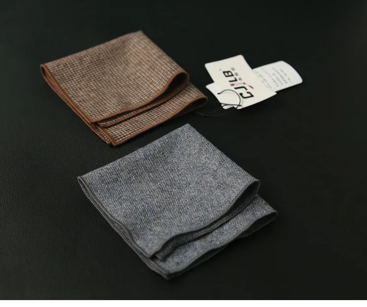 Hankerchief Шарфы для женщин плед Бизнес костюм платки шерсть Повседневное Для мужчин с карманами площади 24x24 см 10 шт./лот