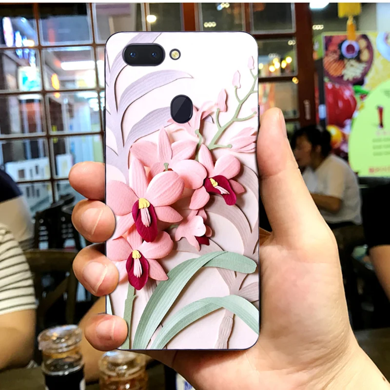 2 шт. для OPPO R15 чехол задняя крышка красивые цветы мягкий силиконовый R 15 чехлы OPPOR15