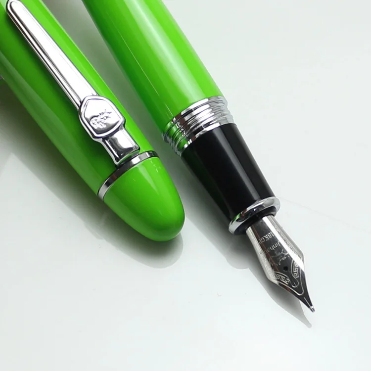 JINHAO 159 зеленая Улучшенная деловая перьевая ручка 18 КГП ширина 0 7 мм толстая для