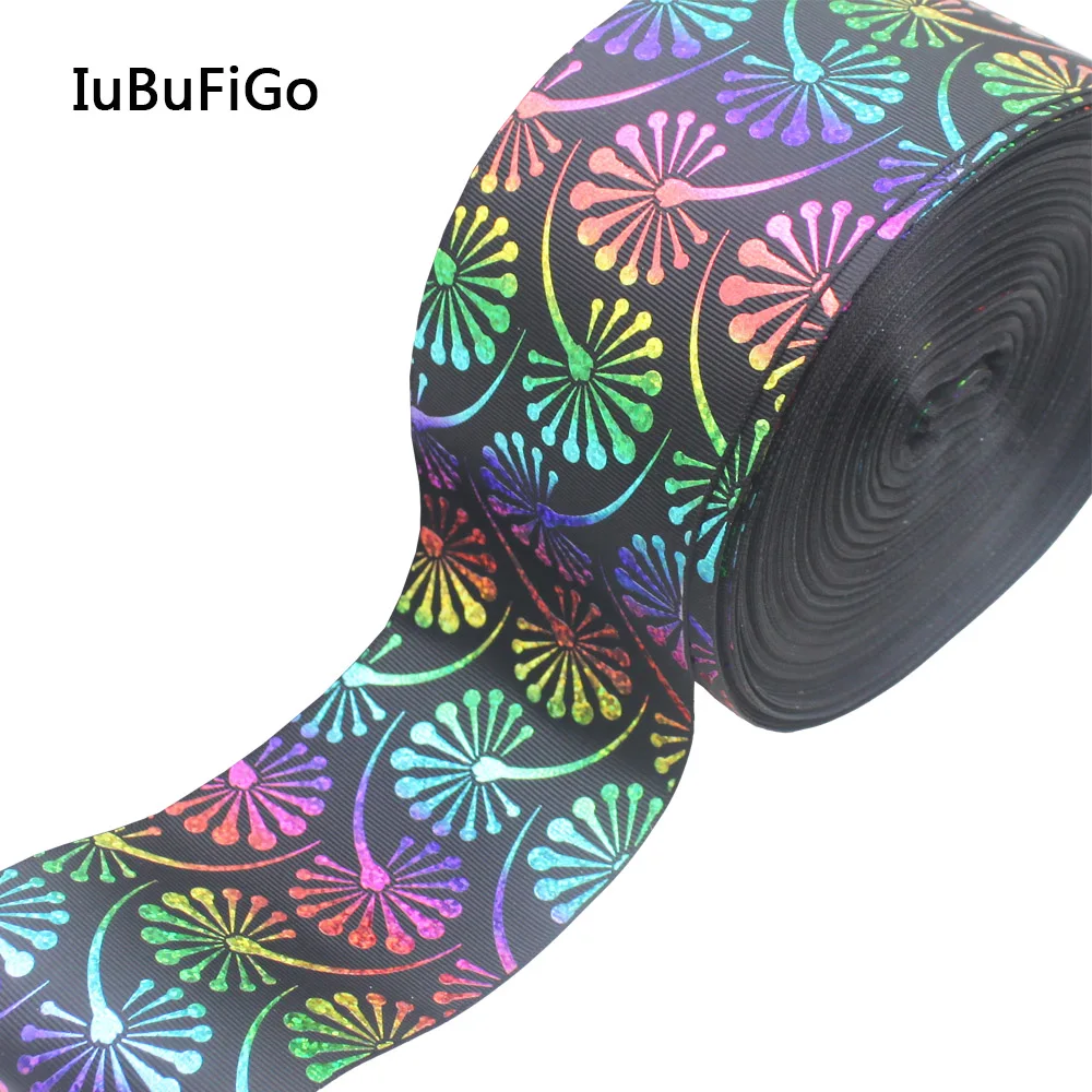 

[IuBuFiGo] 5 yard 3" 75mm Foil Gold Grosgrain ribbon Horse gift ribbon bows DIY headband tape For Decorations