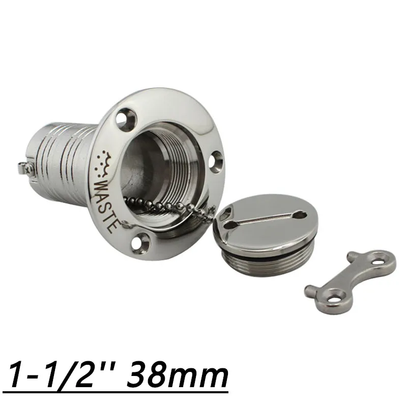 

1pcs 38mm 1-1/2" Marine Boat Stainless Steel Deck Filler Fuel Water Waste Diesel Gas Deck Filler for boat yatch marine hardware