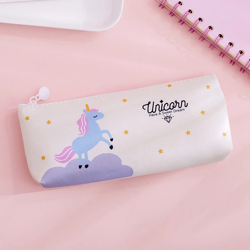 Милый чехол для карандашей с изображением животных единорога Kawaii, школьные принадлежности, Канцелярский чехол для карандашей, коробка для школьницы - Цвет: BG