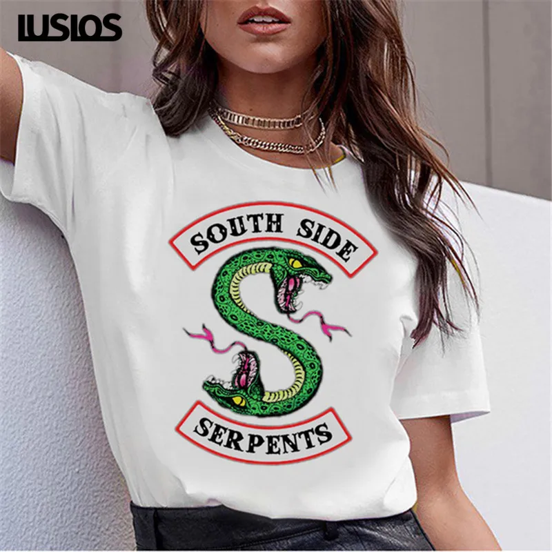 Женские футболки LUSLOS с надписью SOUTH SIDE SERPENTS летние женские 2019 крутая футболка