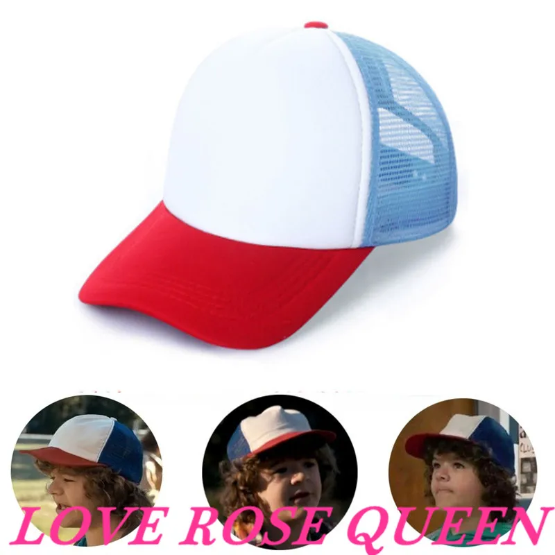 Снэпбэк Кепка для косплея Дастина из сеточки с сеточкой детей и взрослых|hat