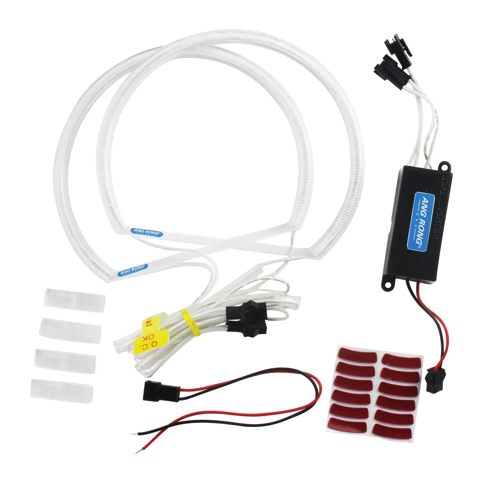 1. Отражатель фар ANGRONG CCFL Angel Eye Kit 7000K с непроектором высокая/низкая фара для BMW E46 Coupe