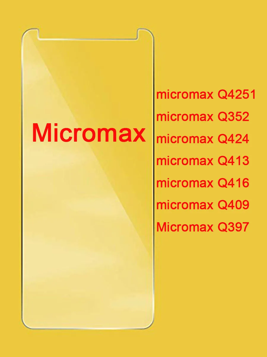 

2.5D 0,26 мм 9H Премиум Закаленное стекло для micromax Q4251 Q352 Q424 Q413 Q416 Q409 Q397 защита экрана