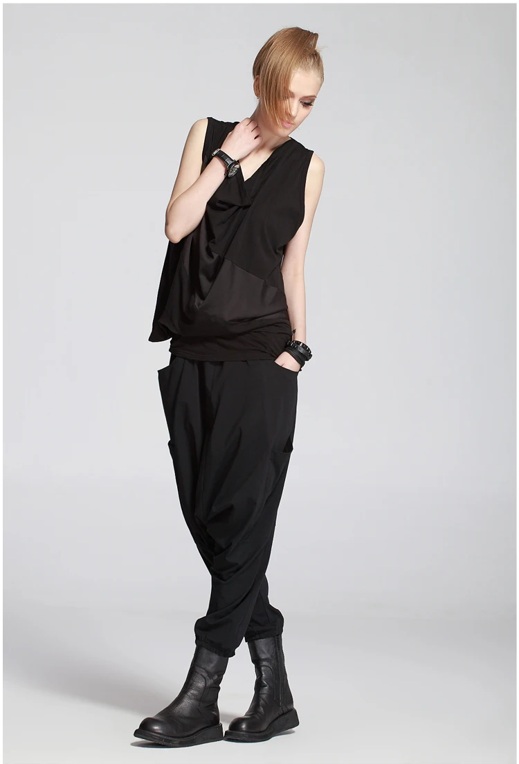 Осень-зима 2020 повседневные штаны с большими карманами и крестиком женские модные