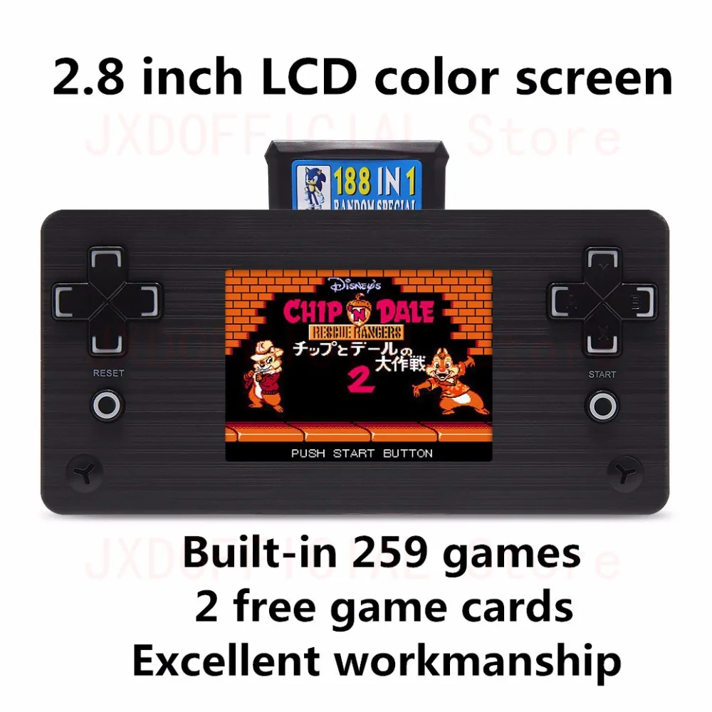 New 2.8 Inch Video Game Console Handheld Built-in 259 Games with 2 Card Support AVOUT rechargeable lithium battery | Электроника
