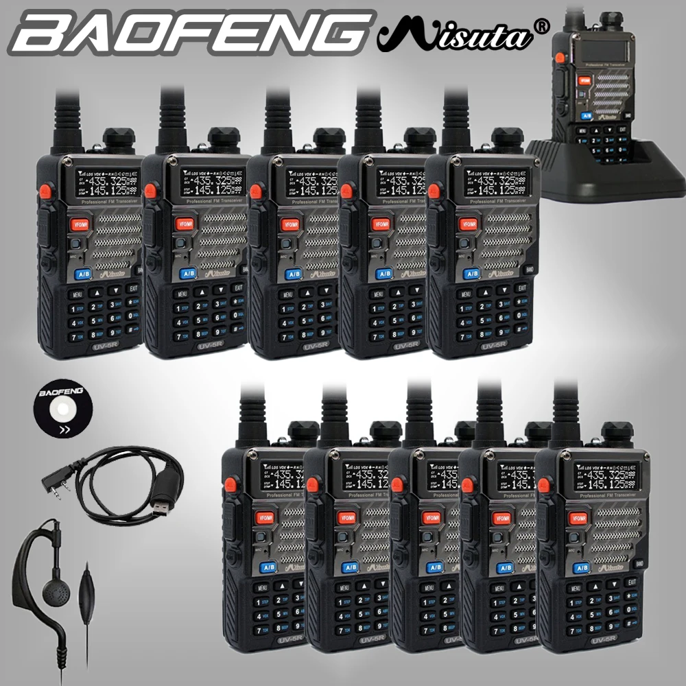 10x Baofeng Misuta UV-5R рация UHF VHF Двухдиапазонный Хэм fm-радио CB Comminicador двухстороннее Woki