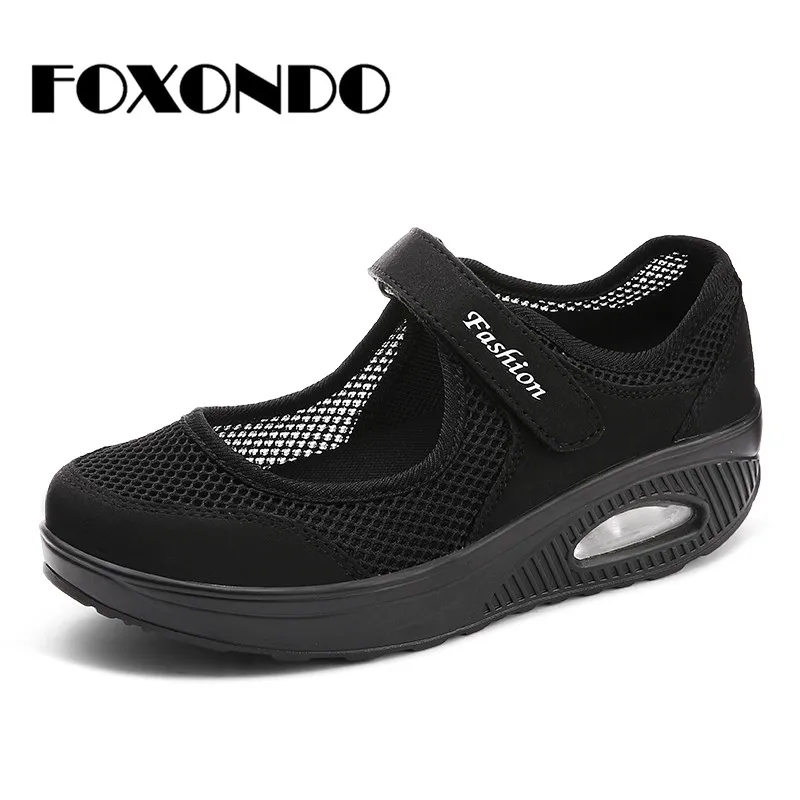 FOXONDO/2019 г. летние модные женские туфли на плоской платформе женская Повседневная