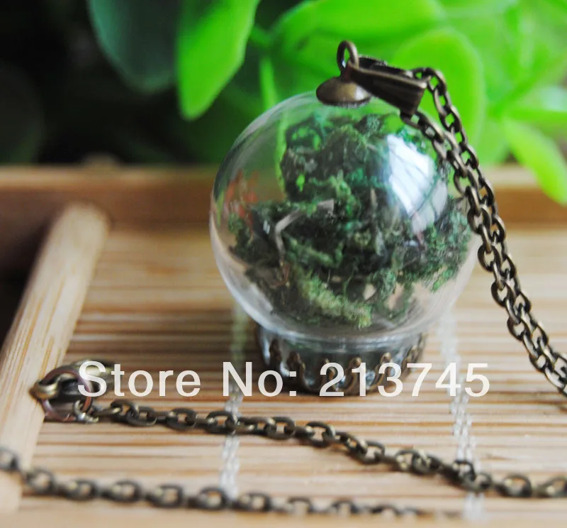 

Бесплатная доставка, модный стеклянный шар-пузырь 25*15 мм и Корона bae, 6 мм, крышка и ожерелье 70 см, стеклянная бутылка для рукоделия