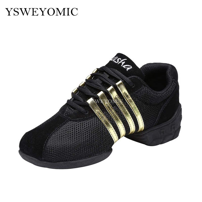 Женские кроссовки для танцев красные золотые фиолетовые или черные джазовых T01