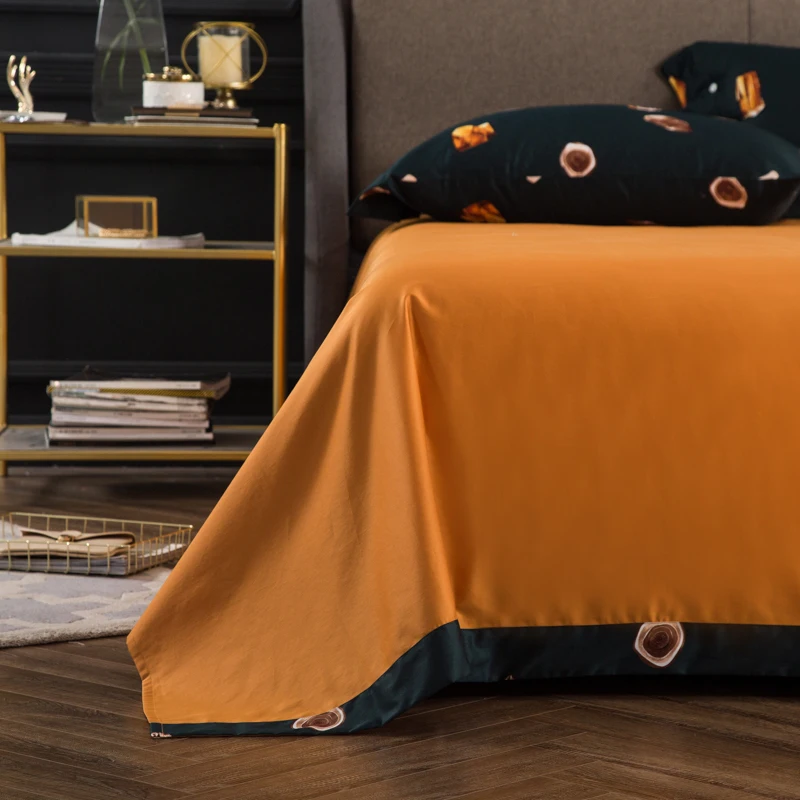 Драгоценности камни темно-зеленый комплект постельного белья 4 шт queen King size Египетский хлопок ткань пододеяльник плоский лист наволочки