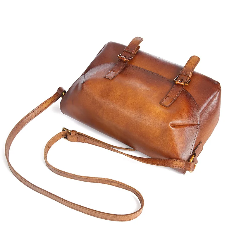 Женская сумка мессенджер из натуральной воловьей кожи винтажная через плечо