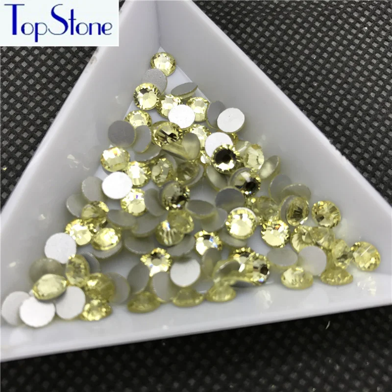 TopStone jonquil горный хрусталь SS3 SS34 для дизайна ногтей с плоской задней поверхностью
