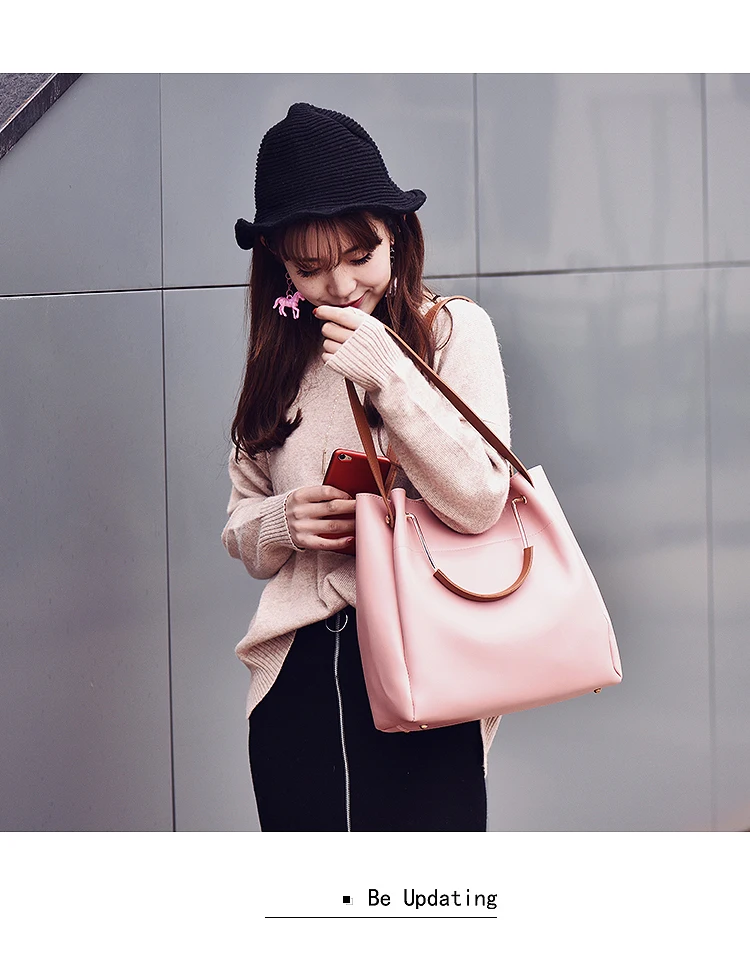 Brand Design Women Shoulder Bag Large Capacity Chain Bucket Handbags Quality PU Leather Women's Totes Shopping Bag sac a main