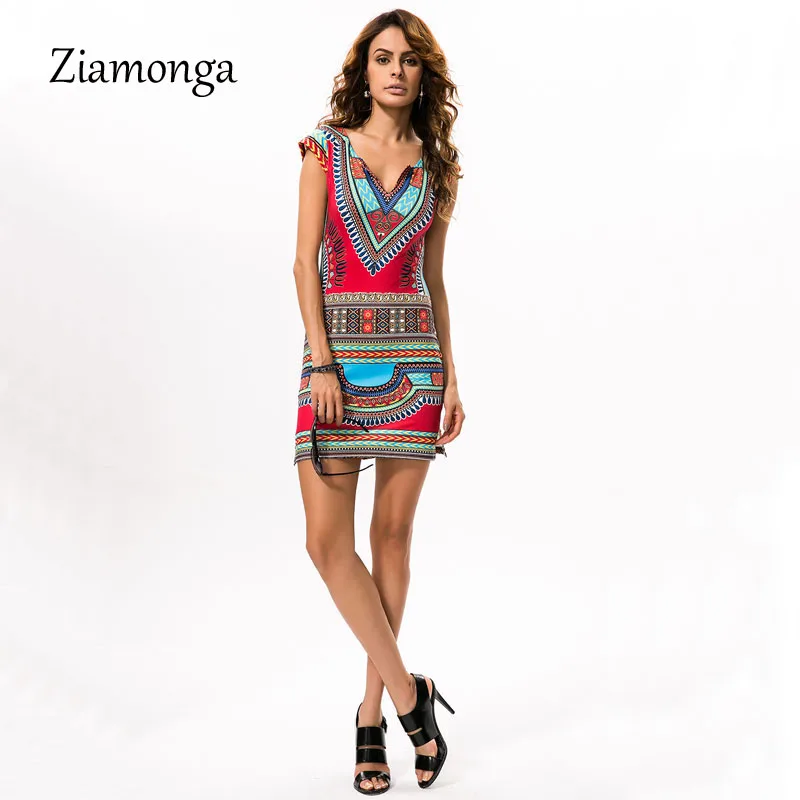 Ziamonga 2017 летнее женское платье в стиле барокко винтажное этническое с глубоким V