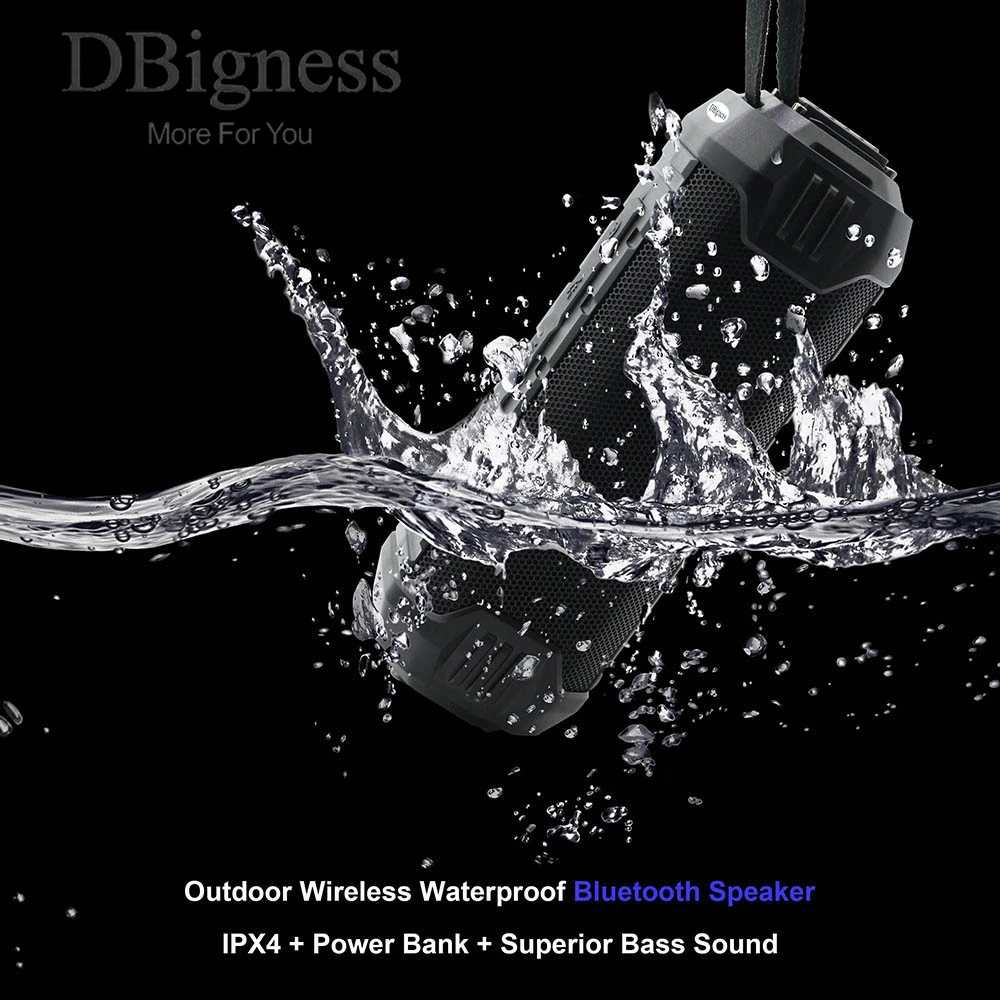 Беспроводной bluetooth-динамик Dbigness с микрофоном 5000 мАч внешний аккумулятор
