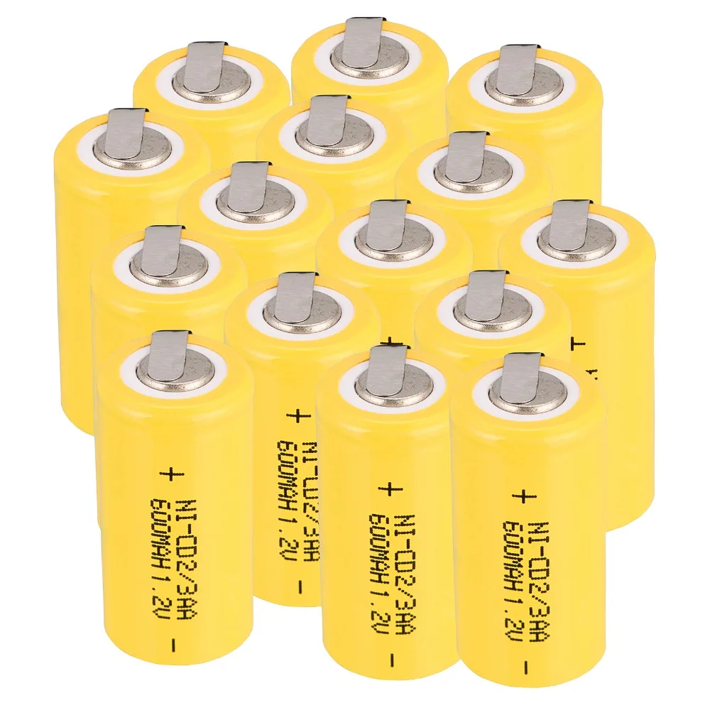 Новое поступление! Никель кадмиевая аккумуляторная батарея 15 шт. 2/3AA 1 2 В