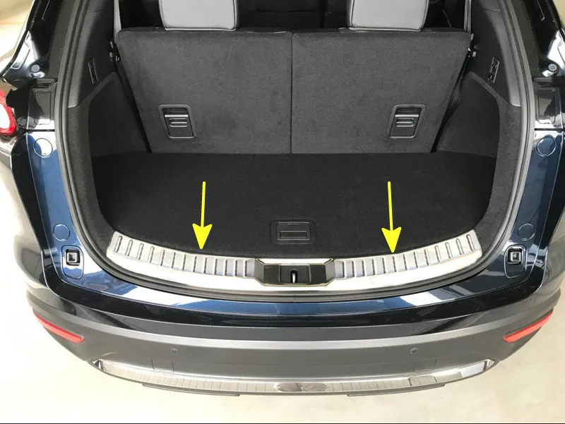 Защитная накладка на багажник для Mazda CX9 задняя защитная из нержавеющей стали 2