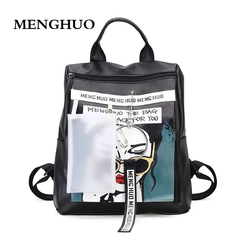 MENGHUO 2017 женские рюкзаки модная сумка на плечо из искусственной кожи маленький