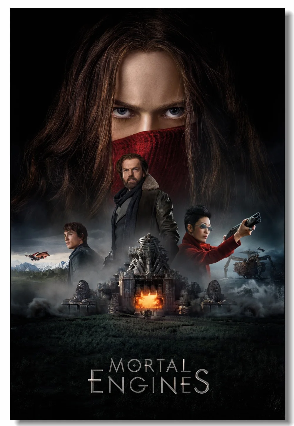 Пользовательские холст настенная Фреска Mortal Engines плакат настенные наклейки Hugo