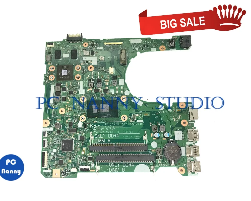 Материнская плата PCNANNY 0WKT3Y WKT3Y для ноутбука Dell INSPIRON 3568 15341 1 91N85 протестирована на i5