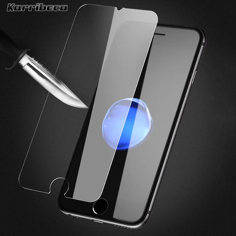 5 шт. 9H нет полный экран защитное стекло для Iphone 7 8 plus защита экрана закаленное