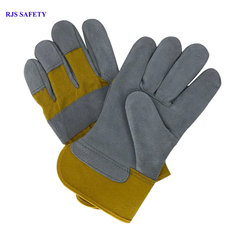 Защитные рабочие перчатки RJS из воловьей кожи мужские для сварки Спортивные