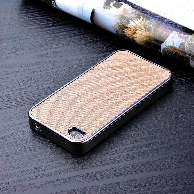 for iphone 4s case Luxury plating soft silicone cover with bling grid leather sticker phone 4 funda coque |