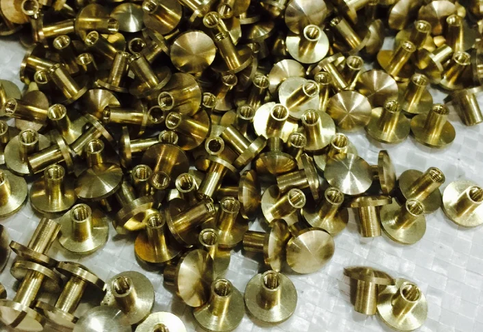 5 комплектов винты для ремня из чистой латуни 10*5 мм заклепки ногтей кожи багажа