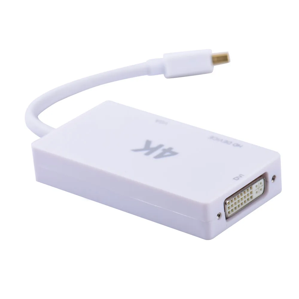 Недавно Новые 3 в 1 Мини Дисплей Порты и разъёмы к DVI VGA HDMI кабель переходник для