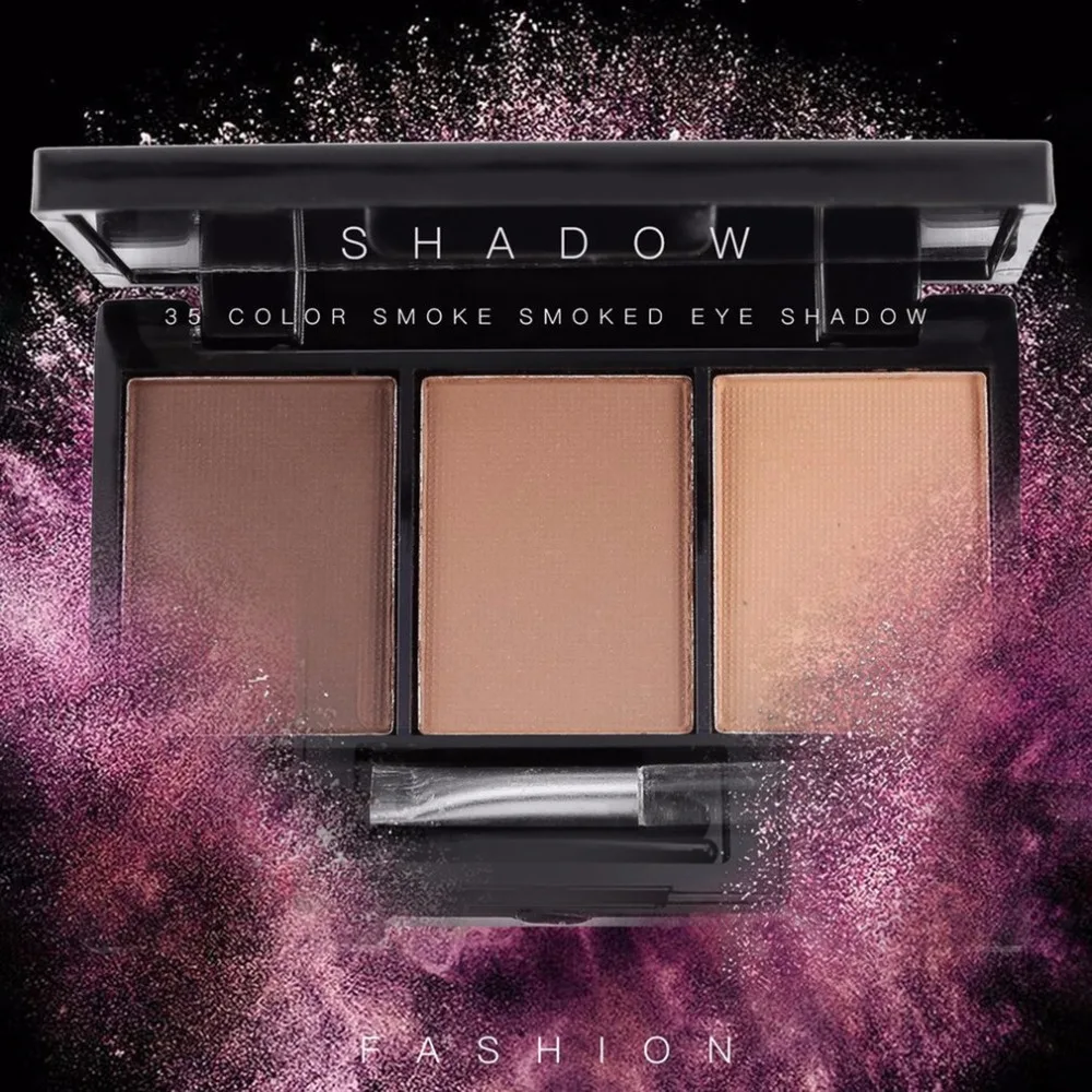 3 вида цветов минеральная пудра для бровей макияж торта палитра водостойкая