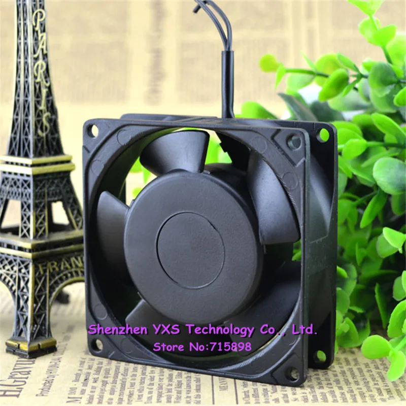 3110PS 12W B30 AC 115V 50/60HZ 6/5W 8025 80*80*25 мм 8 см 1200 об/мин 2 провода двойной шаровой подшипник