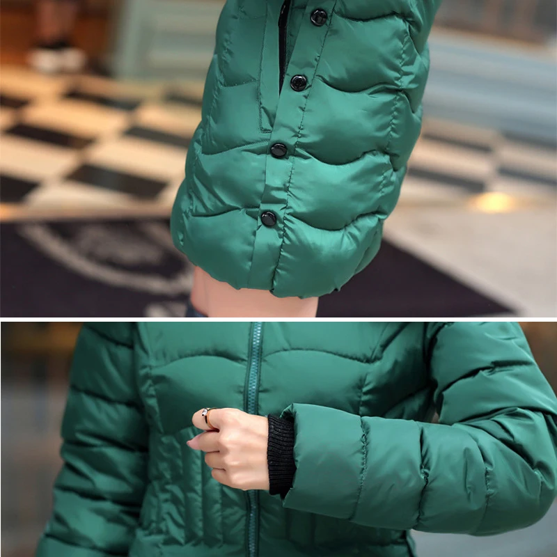 Распродажа женская зимняя пуховая куртка 4XL с мехом и капюшоном хлопковое