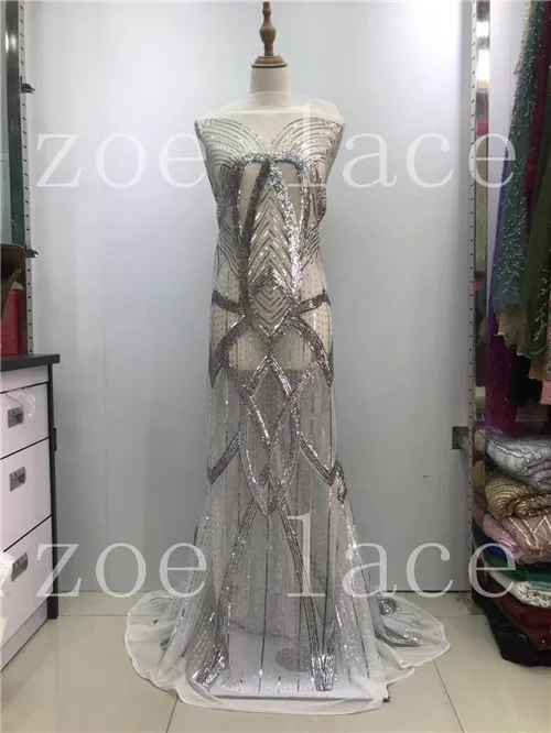 Кружевная ткань с блестками и вышивкой f67 # 9 цветов лучшее качество 5 ярдов