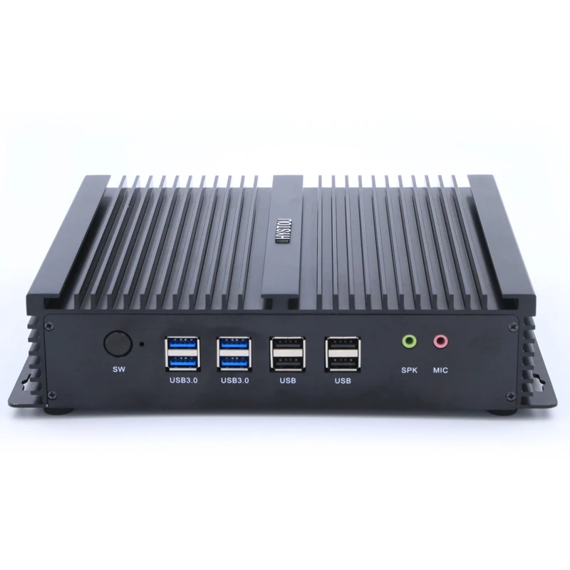 HYSTOU безвентиляторный промышленный Мини ПК Win10 Intel Core i7 4500U 2 * Gigabit Lan 6 RS232 прочный