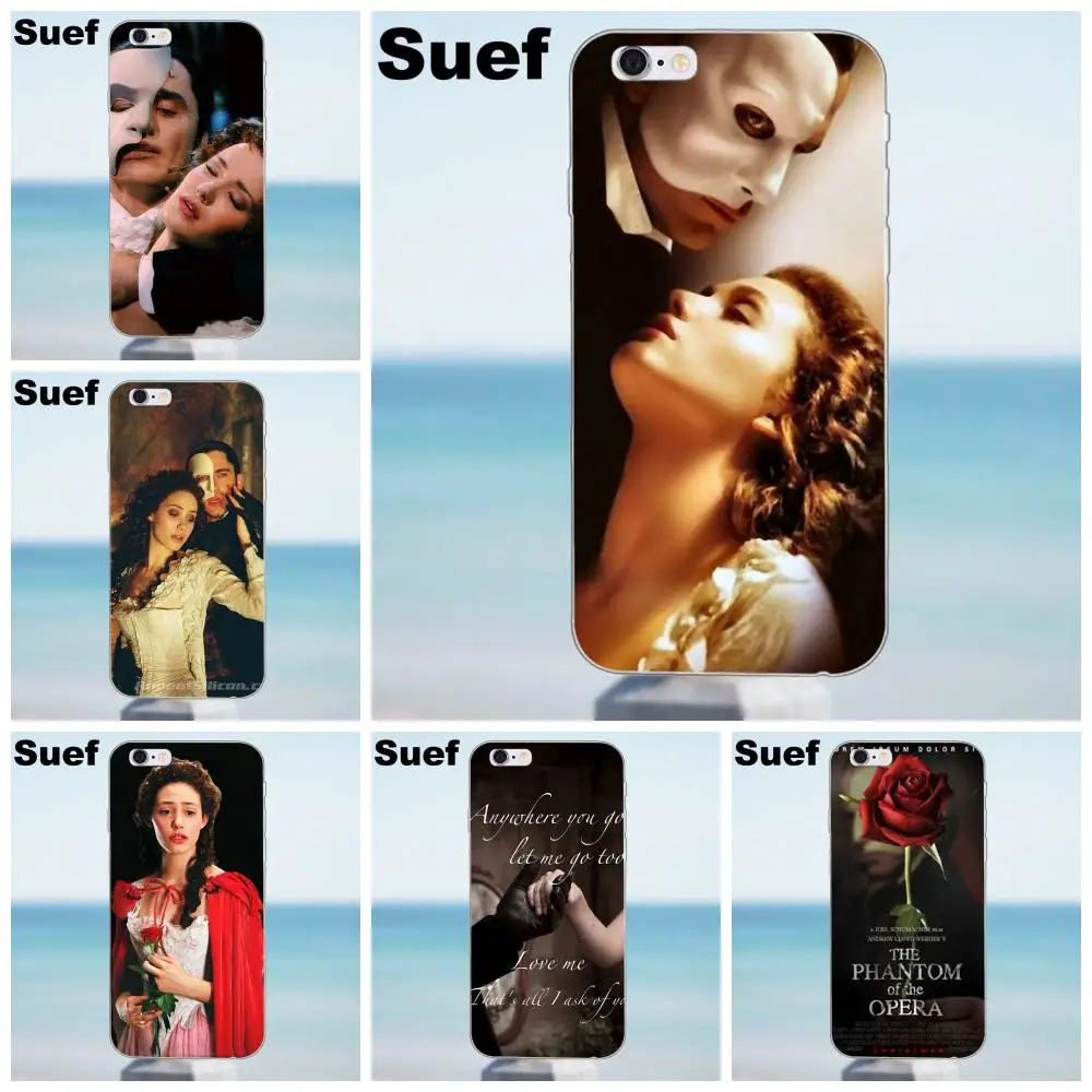 Suef TPU Live Love телефон для iPhone X 4 4S 5 5S 5C SE 6 6S 7 8 Plus Galaxy A3 A5 J1 J3 J5 J7 2016 2017 Phantom Of The Opera|for