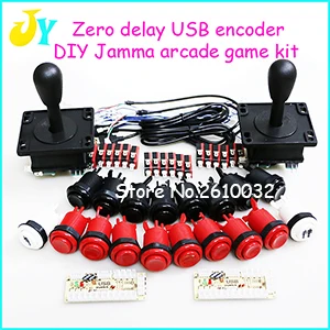 Jamma аркадный Шкаф DIY Kit Нулевая задержка USB аркадный контроллер для подключения к ПК Джойстик в американском стиле 4/8 кнопки - Цвет: as the picture