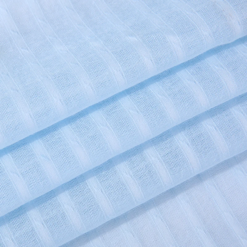 Дешевая тонкая полосатая хлопковая детская ткань, тканая Экологически чистая швейная ткань для рубашек и платьев, материал жоржет W300188