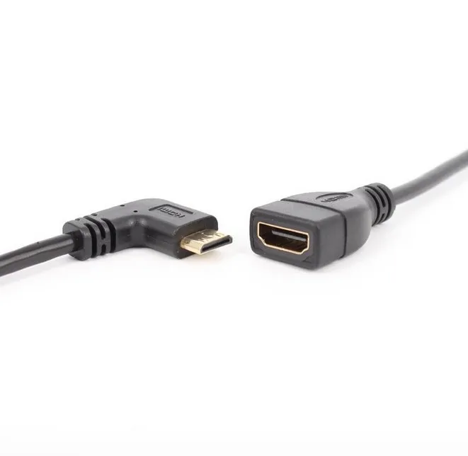 10 шт встраиваемый 90 градусов правый d мини HDMI штекер к переходник гнездовой