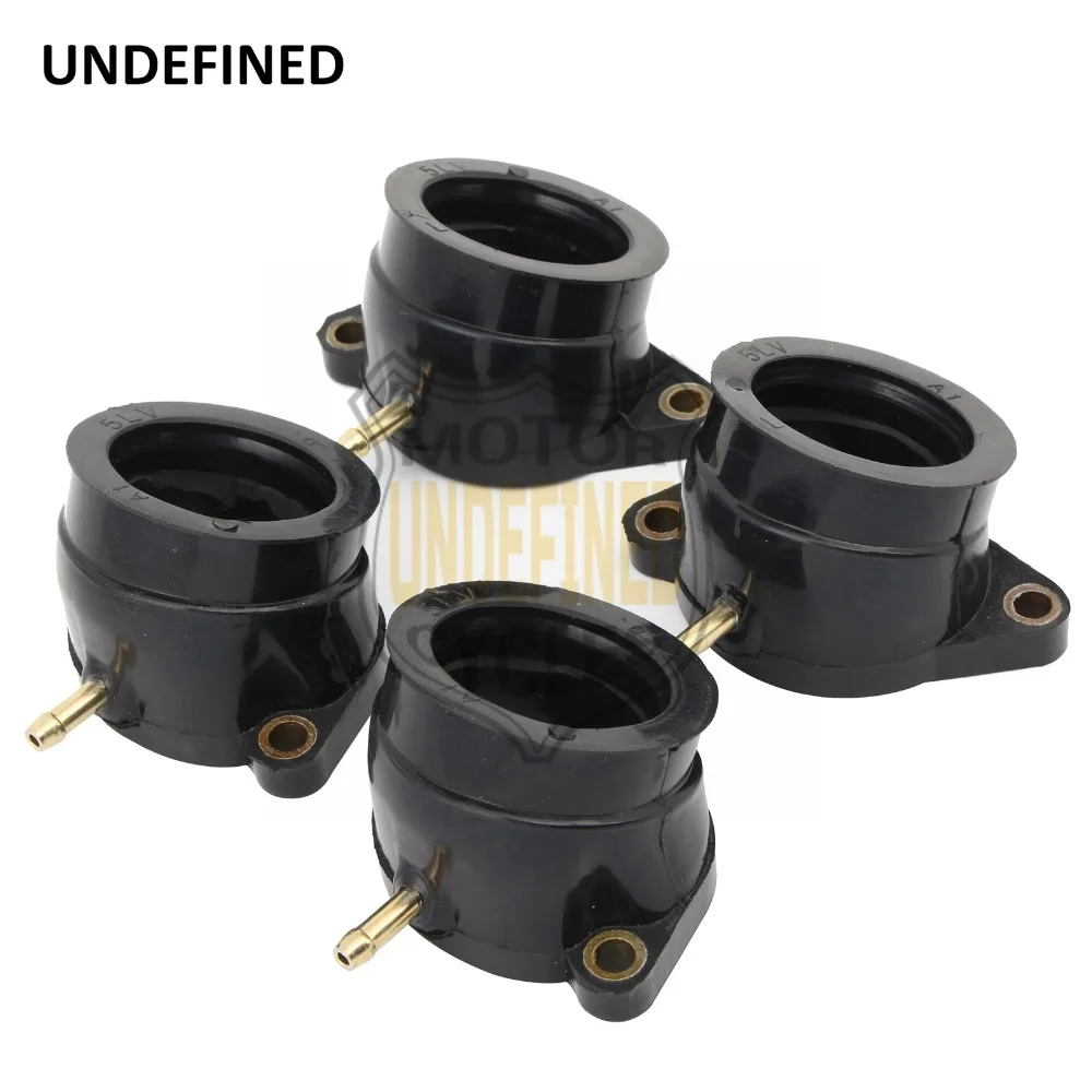 Черные переходники для карбюратора 4 шт. впускной коллектор набор ботинок Yamaha FZS1