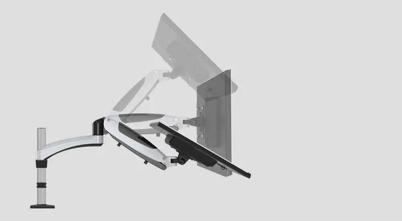 Настольный кронштейн из алюминиевого сплава с газовой пружиной и полным