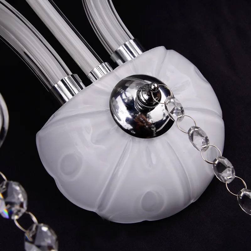 Одноголовый Европейский K9 хрустальные настенные лампы черный/белый/прозрачный