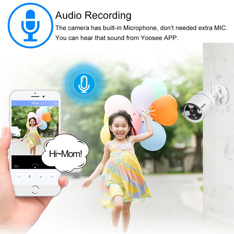Techege HD Wifi наружная ip-камера 1080P Водонепроницаемая 2.0MP беспроводная камера