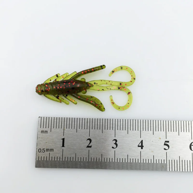 20pc/lot 10 Colors fishing lure soft 37mm 0.8g grub artificial Trout crankbait Panfish Crappie Bream bait 170 | Спорт и развлечения