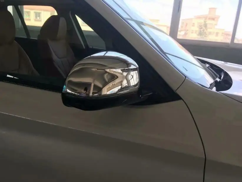 For BMW X3 2018 2PCS ABS Chrome Car Side Door Rearview Mirror Protect Frame Cover Trims Styling Auto Accessories | Автомобили и